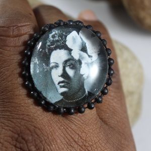 Handmade Adjustable Billie Holiday ring